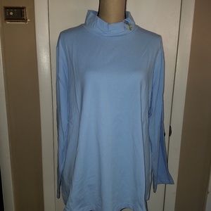 NWOT Mock Neck Turtleneck 1X Denim D & Co Birdhous